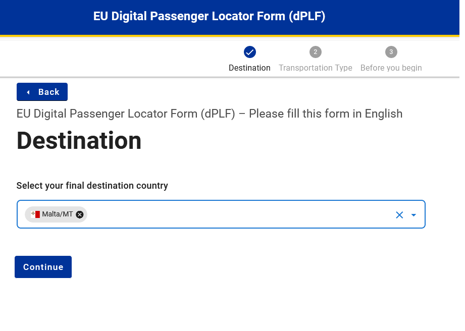 Formularz dPLF Malta - instrukcja krok po kroku