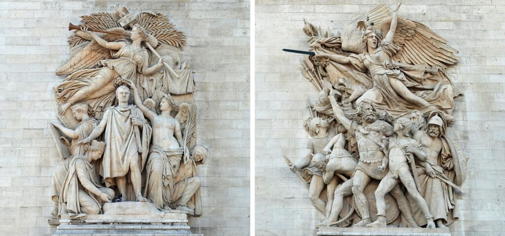 Łuk Triumfalny w Paryżu - Relief z Marsylianką i alegoria Triumfu