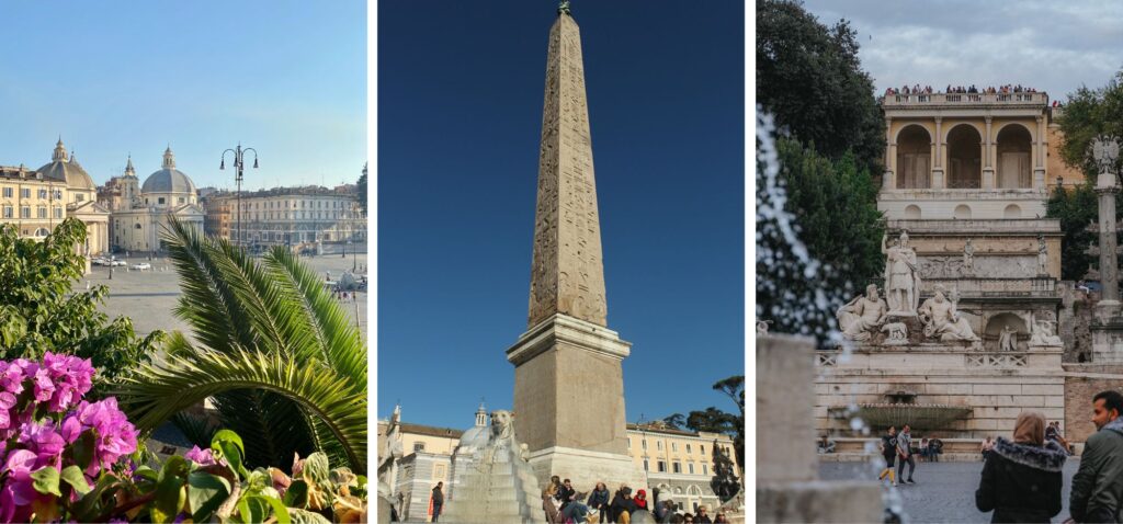 BliÅºniacze KoÅ›cioÅ‚y, egipski obelisk i fontanny 