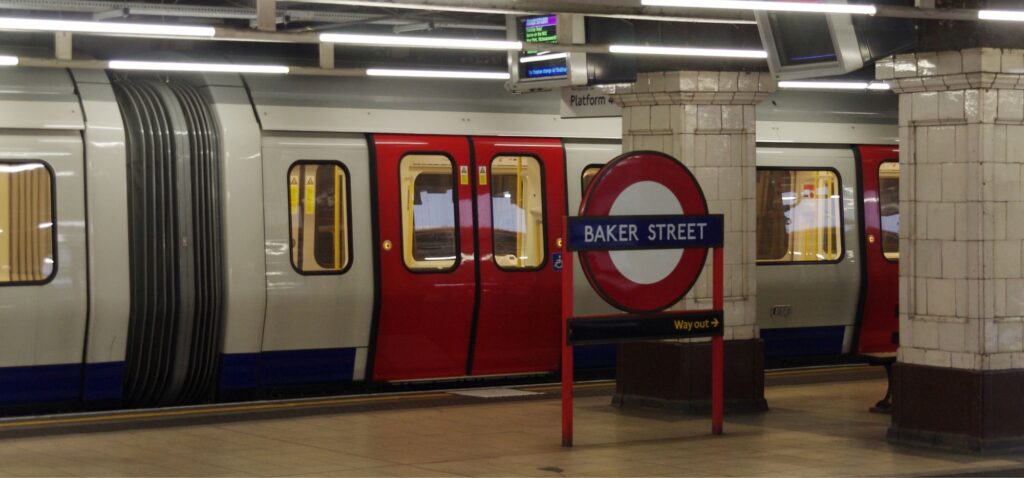 Baker Street - metro w Stacja Londynie